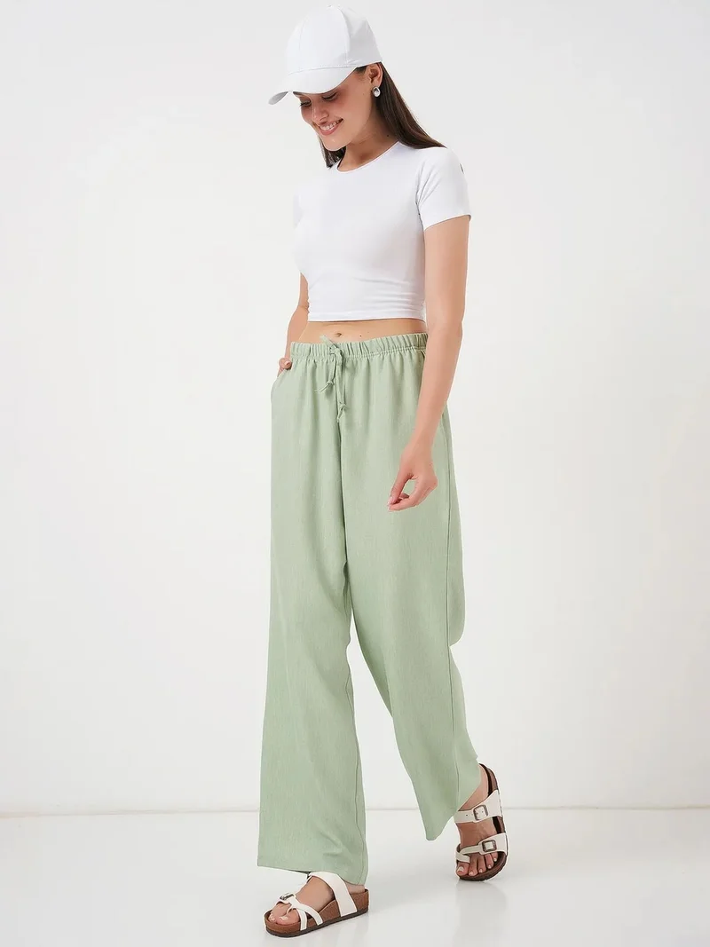 بيغ دارت BDART Wide Leg Relaxed Pants with Drawstring